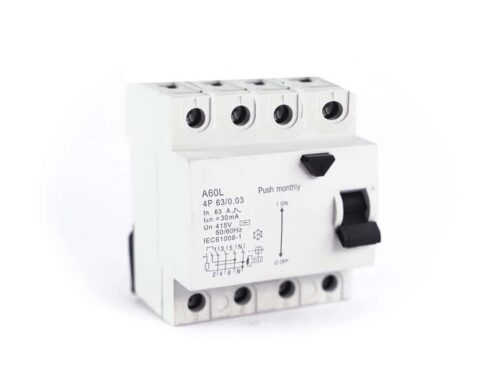 RCCB Breaker A60L B Type 4P